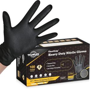TitanFlex Thor Grip Heavy Duty Nitrile Gloves