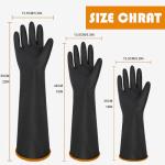 JustSeen Chemical Resistant Rubber Work Gloves, XL