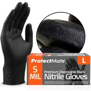 Black Nitrile Disposable Gloves – X-Large, 100 Pack