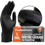 Black Nitrile Disposable Gloves – X-Large, 100 Pack