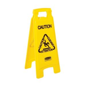 Rubbermaid 26-Inch Multilingual Caution Sign - Yellow