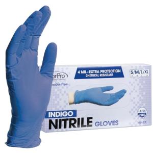 Indigo Disposable Nitrile Gloves, 100-Count, X-Large