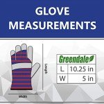 Greendale Leather & Cotton Work Gloves - 3, 6, 12 Pack