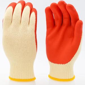 Red Nitrile Coated Work Gloves - Large, 10 Pairs