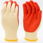Red Nitrile Coated Work Gloves - Large, 10 Pairs