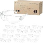 TICONN 12 Pack Clear Safety Glasses - ANSI Z87.1