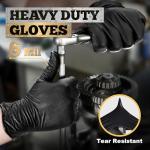 TitanFlex Heavy-Duty Black Nitrile Gloves, 100 Count