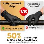 TitanFlex Heavy-Duty Black Nitrile Gloves, 100 Count