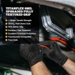 TitanFlex Heavy-Duty Black Nitrile Gloves, 100 Count