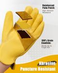 Durable Cowhide Leather Work Gloves for All