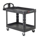 2-Shelf Utility Cart with Ergonomic Handle