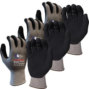 Heavy Duty Cut Resistant Work Gloves - 3 Pairs
