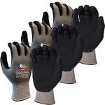 Heavy Duty Cut Resistant Work Gloves - 3 Pairs