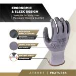 12 Pairs Medium Microfoam Nitrile Safety Gloves