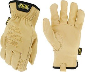 Cow Leather Waterproof Driver Gloves - Tan, X-Large