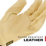 Cow Leather Waterproof Driver Gloves - Tan, X-Large