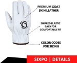 12 Pairs Goat Skin Leather Work Gloves