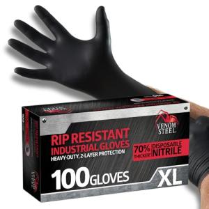 Venom Steel XL Nitrile Gloves - Heavy Duty 100 Pack