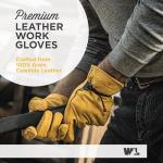 Wells Lamont Men's Leather Work Gloves, Large