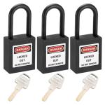 MroMax Keyed Alike Lockout Tagout Padlocks, 3-Pack