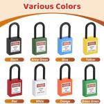 MroMax Keyed Alike Lockout Tagout Padlocks, 3-Pack