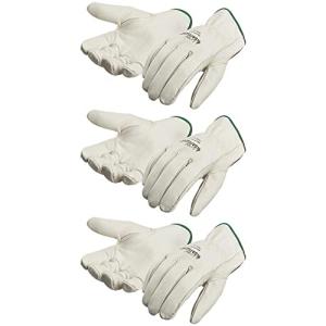 Cowhide Leather Work Gloves - 3 Pack, XL