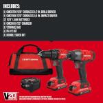 CRAFTSMAN V20 MAX Cordless Drill and Impact Driver Combo