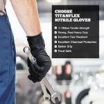 TitanFlex Heavy Duty Black Nitrile Exam Gloves