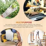 Beige Knit String Gloves - 12 Pack