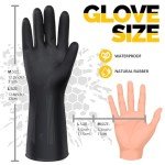Heavy Duty Chemical Resistant Latex Gloves - Large