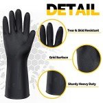 Heavy Duty Chemical Resistant Latex Gloves - Large