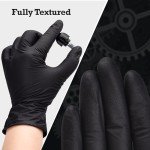 TitanFlex Heavy-Duty Black Nitrile Gloves, 100 Count