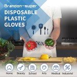 Brandon Super Transparent Disposable Gloves, 500 Pack