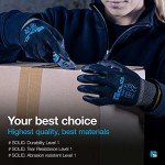 Cut Resistant Mechanic Work Gloves - 2 Pairs