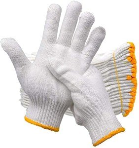 12 Pairs Cotton Knit Mechanic Work Gloves