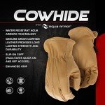 AquaArmor Durable Water Resistant Cowhide Work Gloves