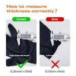ANBOSON 10 Mil Black Nitrile Safety Gloves