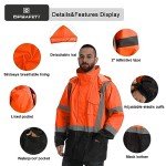 High Visibility Waterproof Reflective Rain Jacket
