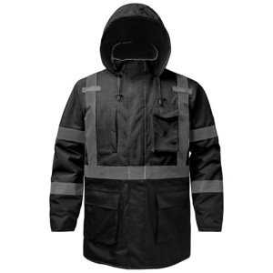 High Visibility Waterproof Safety Jacket with Hood