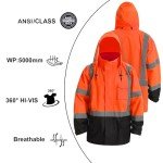 High Visibility Waterproof Reflective Rain Jacket