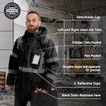 High Visibility Waterproof Safety Jacket with Hood