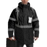 High Visibility Waterproof Safety Jacket with Hood