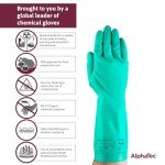 Alphatec Solvex Nitrile Chemical-Resistant Gloves - Large