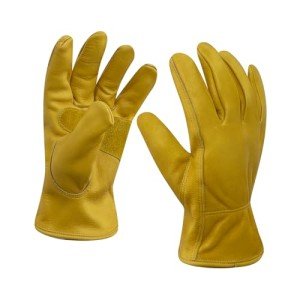 Men's Leather Gardening Gloves with Reinforced Palm