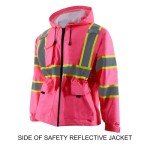High Visibility Women's Reflective Jacket with Hood