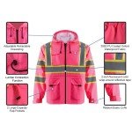 High Visibility Women's Reflective Jacket with Hood