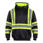 Men's Hi-Vis Reflective Fleece Hoodie Jacket