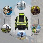 Men's Hi-Vis Reflective Fleece Hoodie Jacket