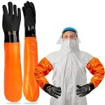 Extra-Long Chemical Resistant Rubber Gloves 27.5
