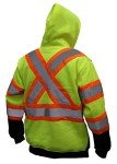 Men's Hi-Viz Class 3 Zip Hoodie Sweatshirt
